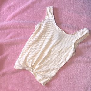 Art Class Laced tank top | Color: Off-White | Size: S(6/6x) |